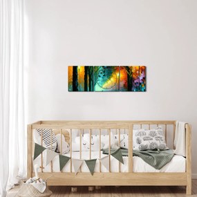 Tablou - Plimbare de noapte (cu ceas) (90x30 cm)