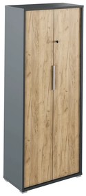 Dulap cu lacăt, grafit / stejar artizanal, RIOMA NEW TYP 31