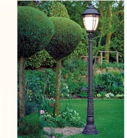Stalp iluminat exterior din fier forjat, inaltime 362cm, AL 6602