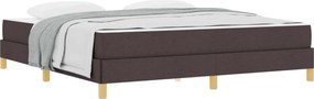 vidaXL Pat cu arcuri cu saltea Maro închis 180 x 200 cm țesătură