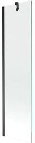 Mexen Next paravan cadă 1-aripă 50 x 150 cm, Transparent, Neagră - 895-050-000-00-00-70