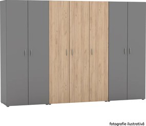 Dulap, cu trei uşi, stejar craft auriu, RAMSA 3