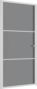 vidaXL Ușă de interior, 102,5x201,5 cm, alb, sticlă ESG și aluminiu