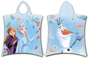 Poncho pentru copii albastru din frotir Frozen 2 – Jerry Fabrics