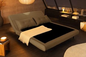 Fotoliu Pat SMART MULTIFUNCTION 140cm catifea raiata verde