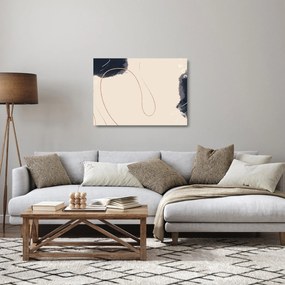 Tablou pe sticlă - Abstractizare bej (70x50 cm)