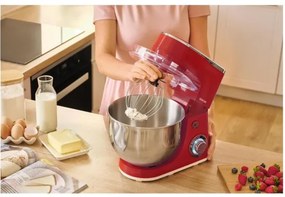 Sencor - Robot de bucătărie cu bol din inox 1300W/230V roșu