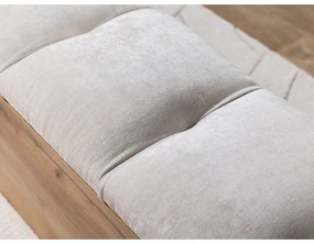 Bancă gri deschis/în culoare naturală Kumo – Bobochic Paris