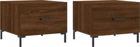 vidaXL Măsuțe de cafea, 2 buc. stejar maro, 50x50x40 cm, lemn compozit