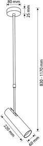 Brilagi - Lustră cu tijă SELE 1xGU10/30W/230V bej