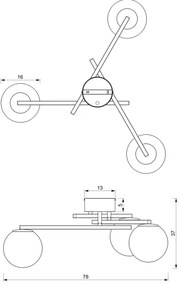 Lustră aplicată DAGA 3xE14/60W/230V