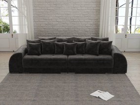 Canapea extensibilă dumonde cu 2 lăzi de depozitare si sezut confortabil din spuma high-density, Verona Tobago Anthracit 310x100 cm