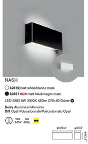Aplica LED ambientala NASH 8W neagra 62821