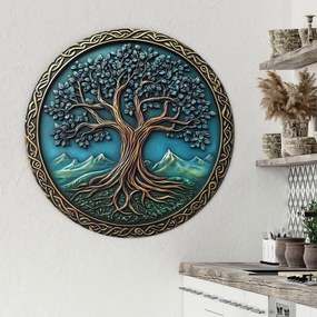 DUBLEZ | Tablou din lemn - Arborele vieții celtic - Arbor