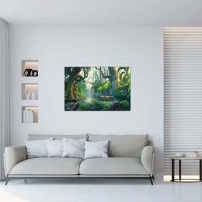 Tablou - Ilustrare pădure tropicală (90x60 cm)