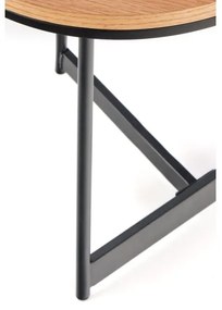 Măsuță de cafea CARIDA 49x45 cm negru/stejar