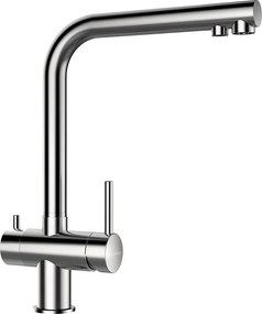 Baterie bucatarie Schock Vitus Inox Periat, 3 cai, cartus ceramic