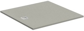 Cadita de dus patrata Ideal Standard Ultra Flat S 120x120 cm gri asfaltic