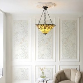 Endon 111881 - Candelabru suspendat pe lanț Tiffany JAMELIA, 3xE27/10W/230V, diametru 50 cm