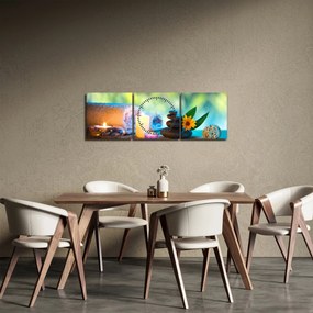 Tablou - Relaxare (cu ceas) (90x30 cm)