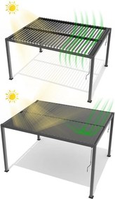 Pergolă bioclimatică din aluminiu cu lamele 4 x 4 M