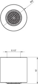 🚿 SILIA – Pălărie de duș fixă, 1-funcție, finisaj Bronz periat (NQS_C30K) 🛁