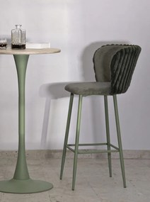 Mauro Ferretti Scaun De Bar Alaska -B- Verde Set 2 Bucăți Cm 55X58X106 (Înălțime Șezut Cm 77) | Aosom Romania