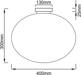 Open Design OR81169 - Plafonieră PALLA 1xE27/12W/230V, Ø 40 cm, crom lucios