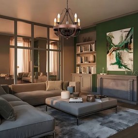 Lustra cu lant LOARA 5xE14/60W/230V