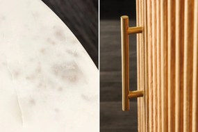 Masuta lemn de mango, marmura alba TRES CHIC 60cm