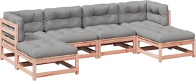vidaXL Set canapele grădină cu perne, 6 piese, lemn masiv brad douglas
