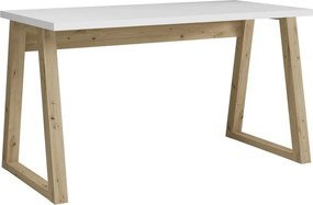 Birou IWO – 135x65x75.2 cm – Stejar Artisan / Alb