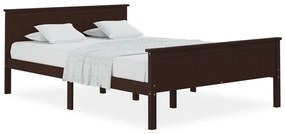 322199 vidaXL Cadru de pat, maro închis, 160x200 cm, lemn masiv de pin