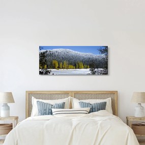 Tablou - munții înzăpeziți iarna (120x50 cm)