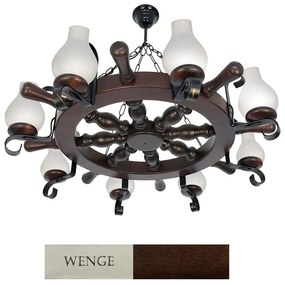 Candelabru rustic fabricat manual din lemn 8 brate Timona WOOD-TI-SP8D50