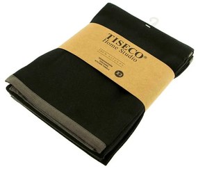 Set 3 prosoape de bumbac Tiseco Home Studio, 50 x 70 cm, negru