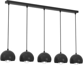 Lustră cu cablu SOOL 5xE27/15W/230V negru
