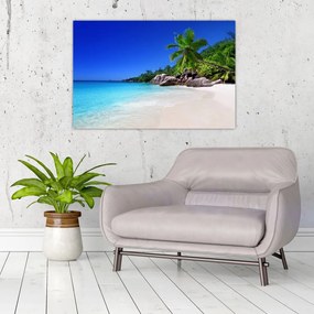 Tablou cu plaja pe insula Praslin (90x60 cm)