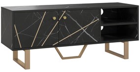 HOMCOM Suport TV banc TV pentru televizor până la 50 de inchi cu dulap, raft reglabil și trecere cablu, negru | Aosom Romania