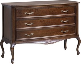 Comodă lemn masiv nuc Ambra, 130 × 52 × 95 cm