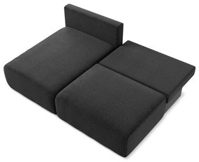 Colțar negru extensibil/cu spațiu de depozitare (cu colț pe partea stângă) Kalena – Makamii