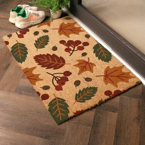 Covoraș de intrare din fibre de nucă de cocos 60x90 cm Autumn Leaves – Artsy Doormats