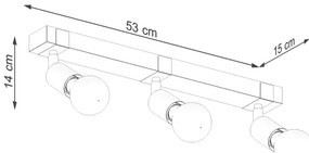 Spot Sollux SL.1297 ZUCA 3xE27/15W/230V negru