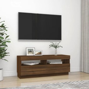 Comoda TV cu lumini LED, stejar maro, 100x35x40 cm Stejar brun, 100 x 35 x 40 cm, 1