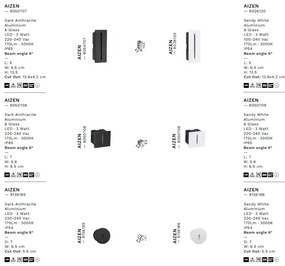 Spot LED incastrat iluminat exterior IP54 AIZEN alb