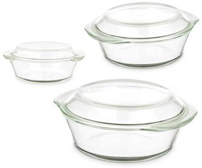 Set 3 vase rotunde termorezistente