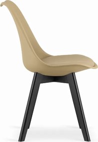 OFERTA Scaun bej BALI MARK cu picioare negre II. calitate