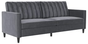 Canapea gri cu tapițerie din catifea 207 cm Celine – Støraa