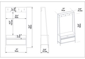 Cuier cu raft pentru încălțăminte Devin White