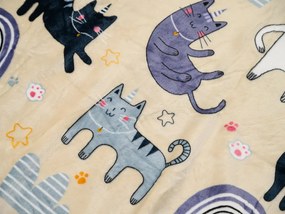 Set 2 buc Lenjerie Cocolino PURRSLEEP bej + Cearsaf Cocolino microplus cu elastic SOFT 180x200 cm alb, pat dublu